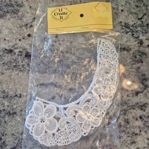 Lace, White Cotton Collar Vintage NEW NWT